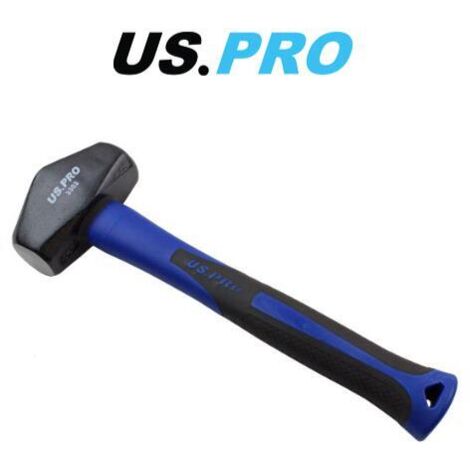 US PRO Lump Hammer Sledge 0.9kg 2lb TPR Handle Club Rubber Grip Heavy Duty 3302