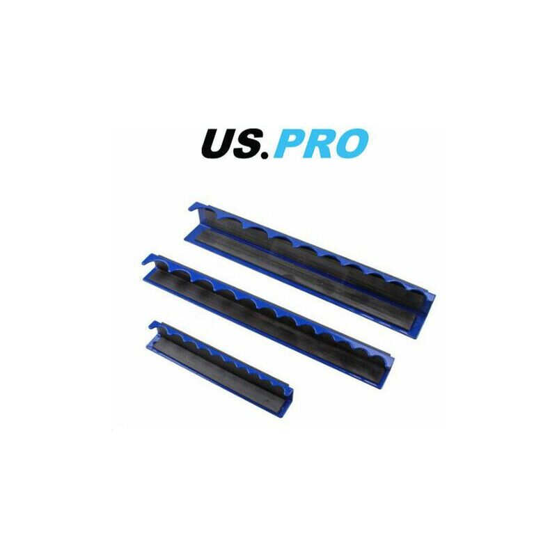 Us Pro - Tools 3 Piece Magnetic Socket Holder Storage Rail 1/4 3/8 1/2 Drives 6738