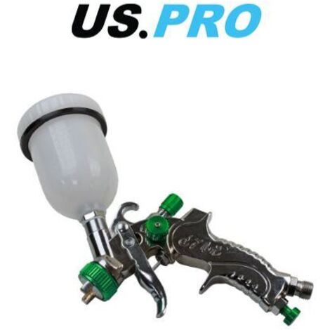 US PRO Spray Gun Mini HVLP Air Gravity Feed Paint 1mm Nozzle 120ml Cup 8771