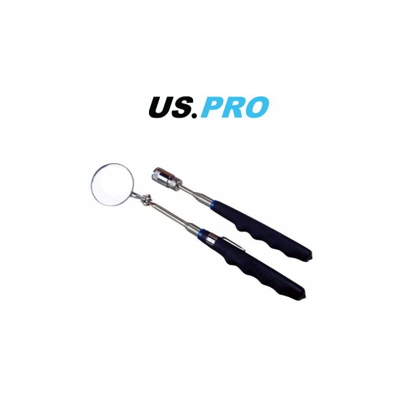 Telescopic Magnetic Pick Up Tool With led Light & Inspection Mirror 6729 - Us Pro