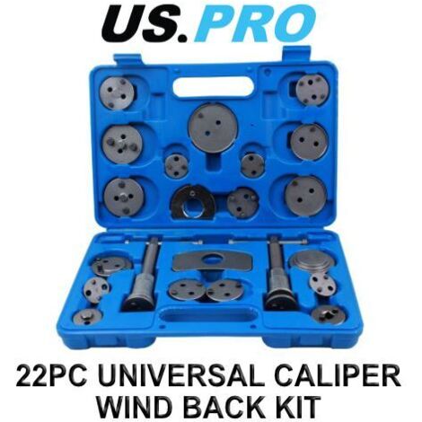 US PRO Tools 22pc Universal Brake Piston Caliper Wind Back Tool Kit NEW 6216