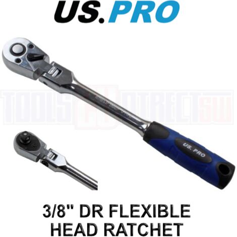 US PRO Tools 3/8" DR Flexible Head Ratchet Socket Wrench 5166