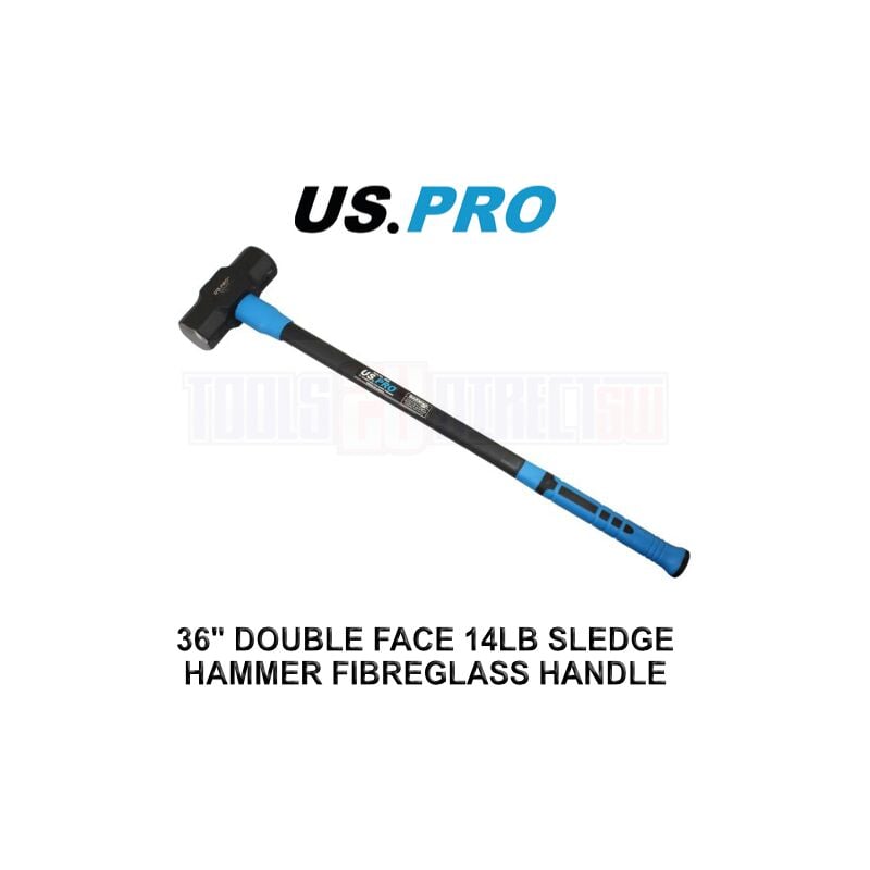 US PRO Tools 36 Double Face 14lb Sledge Hammer With Fibreglass Handle 4508