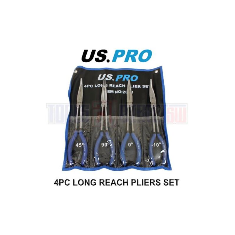 4pc 285mm Long Reach Nose Pliers, Plier Set 2093 - Us Pro