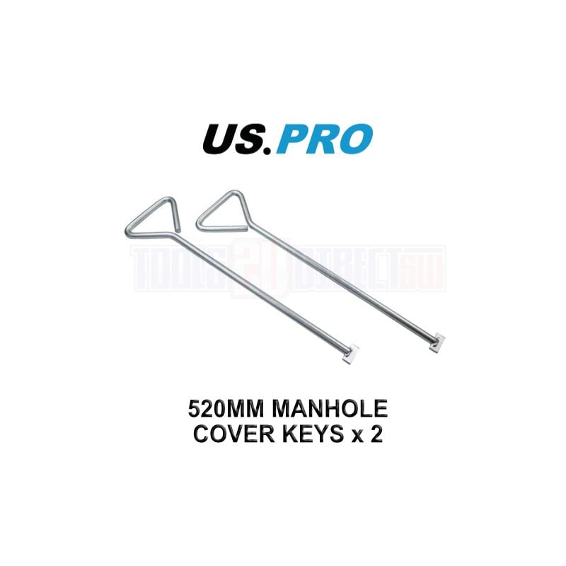 Tools 520MM T-End Manhole Cover Keys 2 Pack 2303 - Us Pro