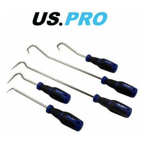 US PRO 4pc Long Pick And Hook Set Removal Tool Extra long Total Length