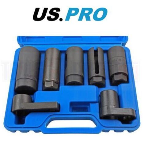 US PRO Tools 7pc Oxygen Lambda Oil Injector Etc Sensor Socket Set 5592