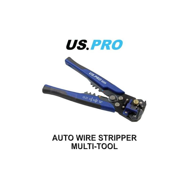 Us Pro - Tools Auto Adjusting Wire Stripper, Cutter, Terminal Crimper Multi-tool 6689