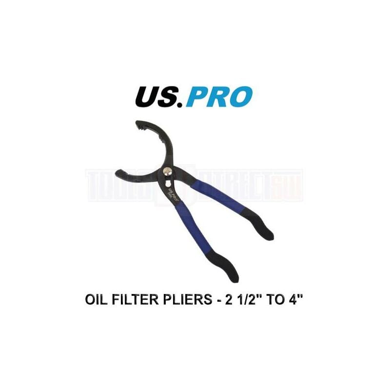 Us Pro - Tools Oil Filter Pliers 2 1/2 to 4 Capacity 3930