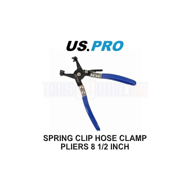 Us Pro - Tools Spring Clip Hose Clamp Pliers With Swivel Tips - 8 1/2 Inch 3591