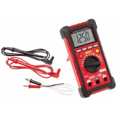 USAG 076 M Multimetro Digitale True RMS Professionale Con Coppia Di Puntali