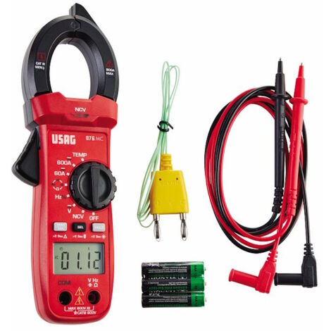 USAG 076 MC Pinza amperometrica con multimetro digitale TRUE RMS 264 gr
