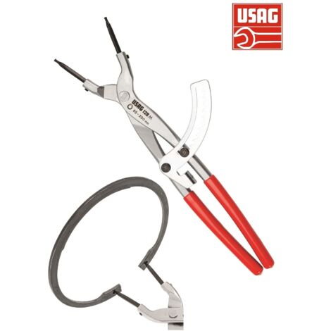 USAG 128 M PINZA A BECCHI DIRITTI PER ANELLI ELASTICI ESTERNI GRANDI DIMENSIONI SEEGER