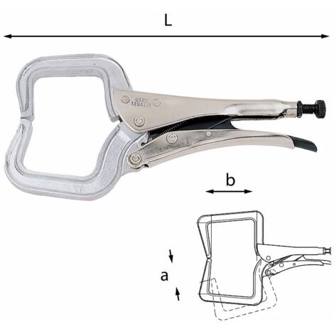 USAG 139 AL 350 mm Pinza regolabile autobloccante con ganasce a collo di cigno