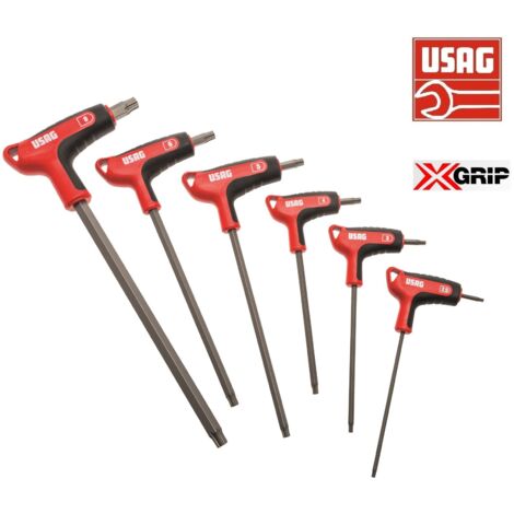 USAG 280 HX/SE6 SERIE 6 CHIAVI MASCHIO PROFILO ESAGONALE SPECIALE X-GRIP
