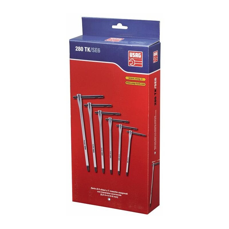 280 TK/SE6 serie kit 6 chiavi a t maschio