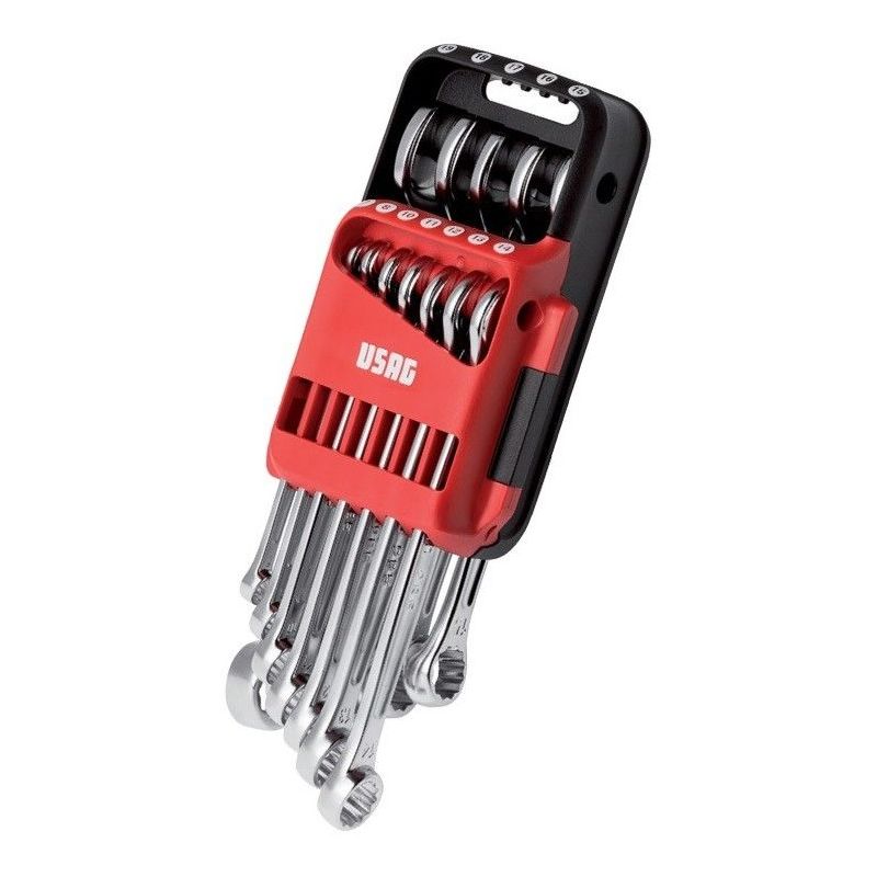 Usag - 285 DS12 serie di 12 chiavi combinate a forchetta 15° in astuccio plastico