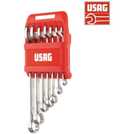 USAG 285 J/DS7 SERIE DI 7 CHIAVI COMBINATE CON SUPPORTO IN PLASTICA