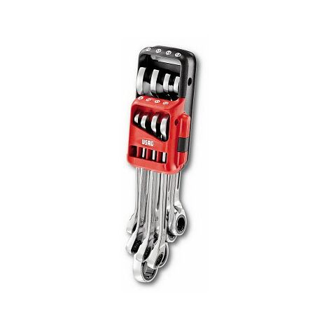 USAG 285 KA/DS8 U02856058 SERIE DI 8 CHIAVI COMBINATE A CRICCHETTO CON ANELLO DI TENUTA