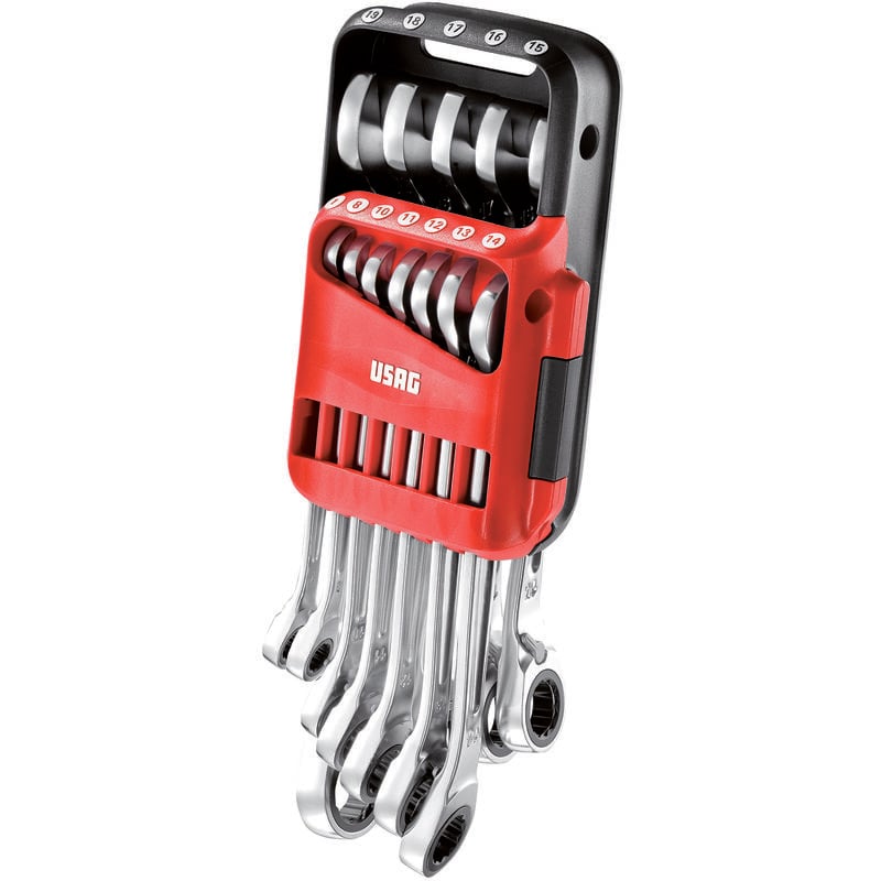 U02856062 Jeu de clés mixtes à cliquet avec bague d'étanchéité 12 pièces - Usag