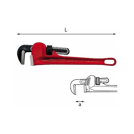 USAG GIRATUBI GIRATUBO MODELLO AMERICANO PROFESSIONALE CHIAVE A PAPPAGALLO 350 mm ( 2)