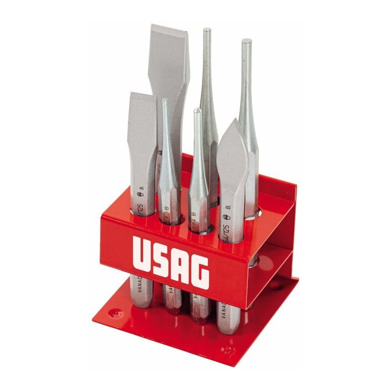 UGNETTO BULINO professionale USAG 372 SE6 SERIE SET KIT 6 PZ SCALPELLI PUNZONI