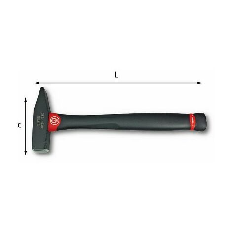USAG 382 F MARTELLI PER MECCANICI MANICO IN GRAPHITE 300x105