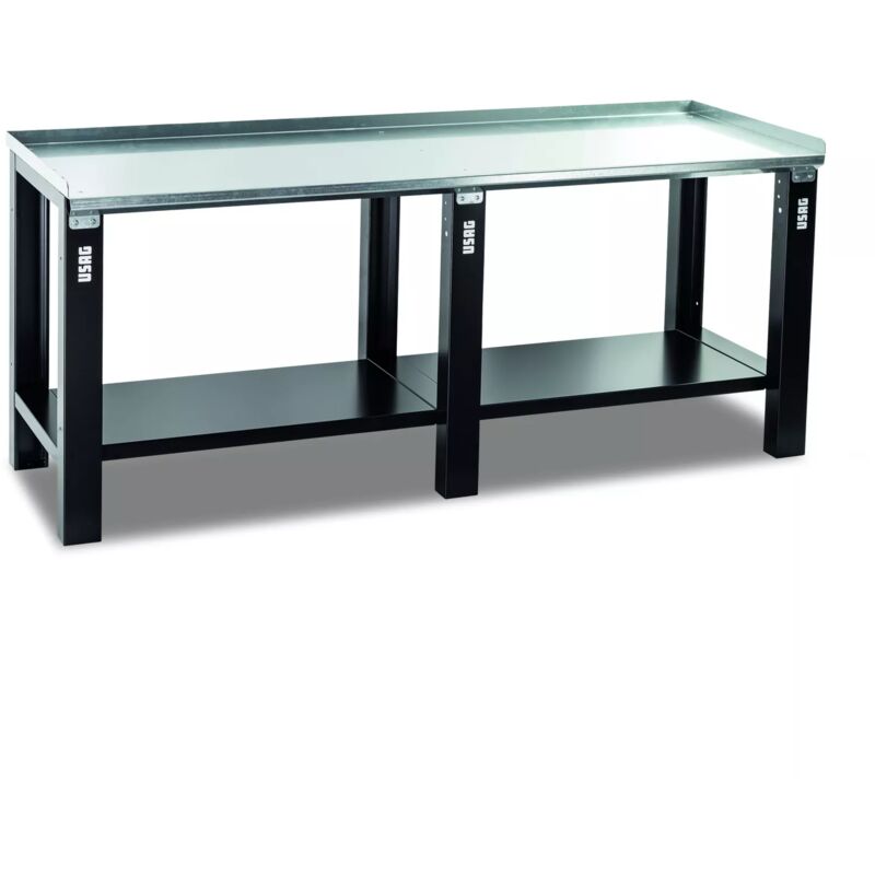 Image of 506 TA/2000 banco da lavoro per officina piano in acciaio 200x70x91 cm - Usag