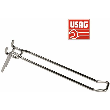 USAG 571 GA GANCI GANCIO DOPPIO IN ACCIAIO PER PANNELLI PORTA ATTREZZI UTENSILI