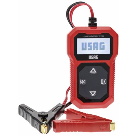 USAG 890 N Tester batterie 12V Schermo retroilluminato Lunghezza Cavi 94 cm