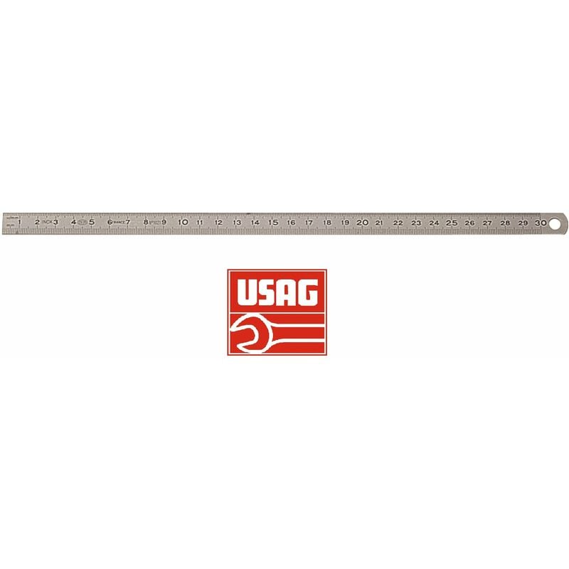 Image of 978 a righe righello riga flessibile graduate millimetrate in acciaio inox 1000 mm - Usag