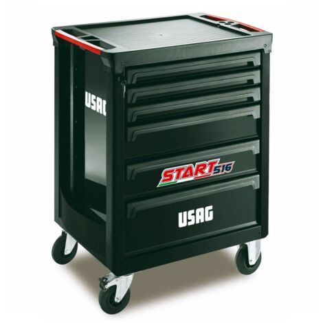 Usag Carrello Portautensili Start Modello 516ST6 Con 6 Cassetti Nero