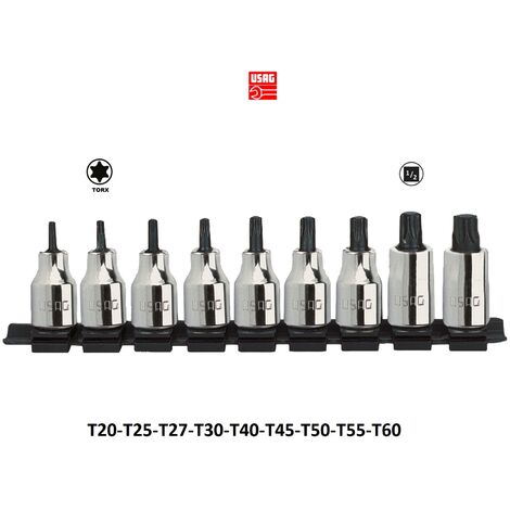 USAG CHIAVE SERIE 9 CHIAVI A BUSSOLA PER VITI CON IMPRONTA TORX 233 1/2 NTX/S9