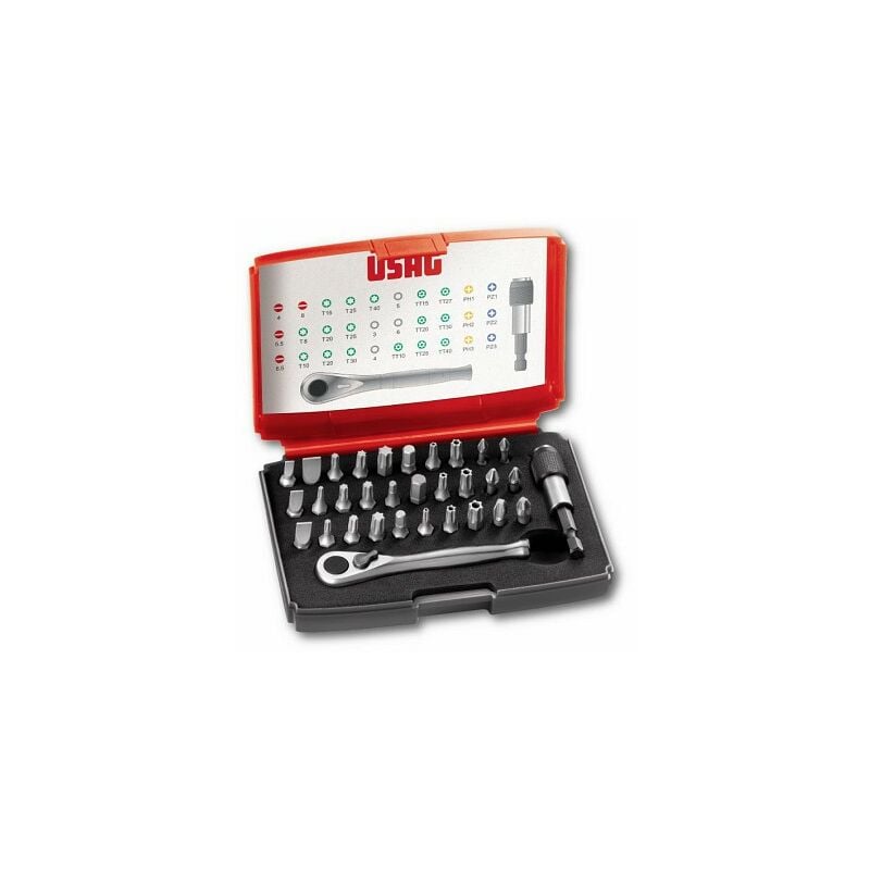 692 J32 U06920042 assortiment d'inserts pour vissage à cliquet réversible 1/4" - Usag