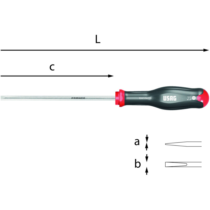 USAG GIRAVITI PER VITI CON INTAGLIO D. 1x5,5x125 U03240407
