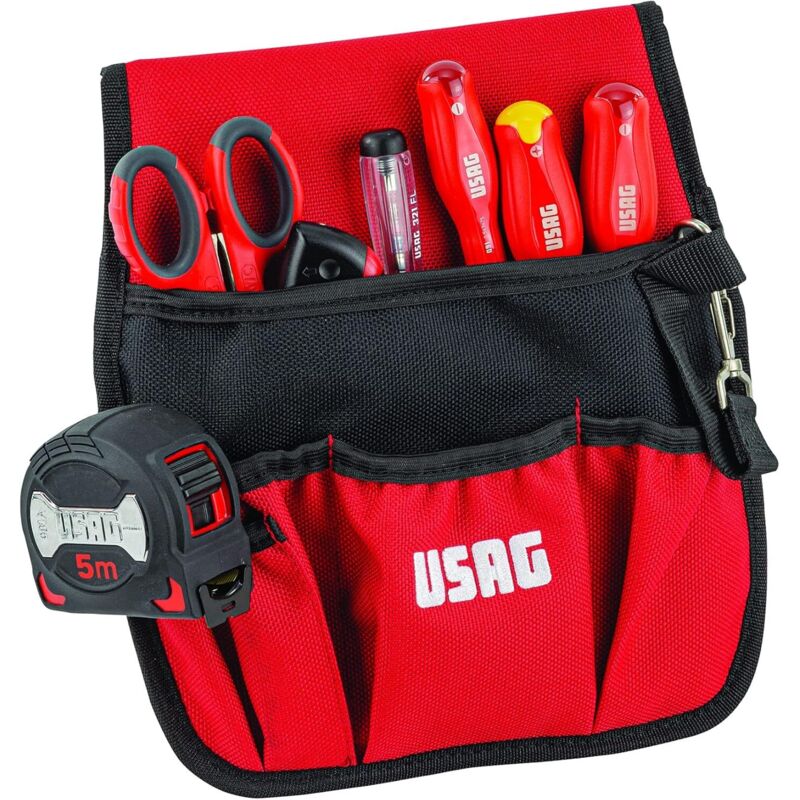 U00070038 Marsupio Con Assortimento Per Elettricisti 7 Pezzi - Usag