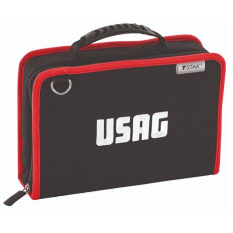 Usag – Sac à outils pliable vide 8 compartiments – Tissu résistant 1200D – Charge max 18 kg – Compatible TSTAK et DeWALT – U00070060