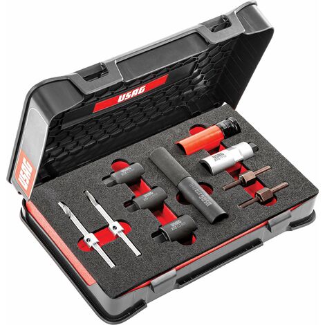 USAG U02720001 Kit Universale per la rimozione di Dadi e Viti antifurto, Nero