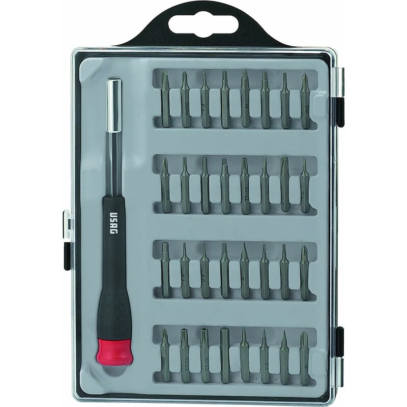 Porte-embout de tournevis de précision 32 embouts Torx hexagonal Usag
