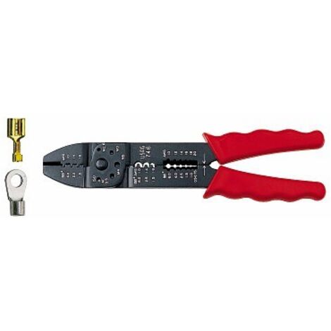 USAG U07460001 - 746 - CRIMP-ZANGE FÜR UNISOLIERTE KABELSCHUHE, OFFEN UND GESCHLOSSEN Kabelschneiden Abisolieren