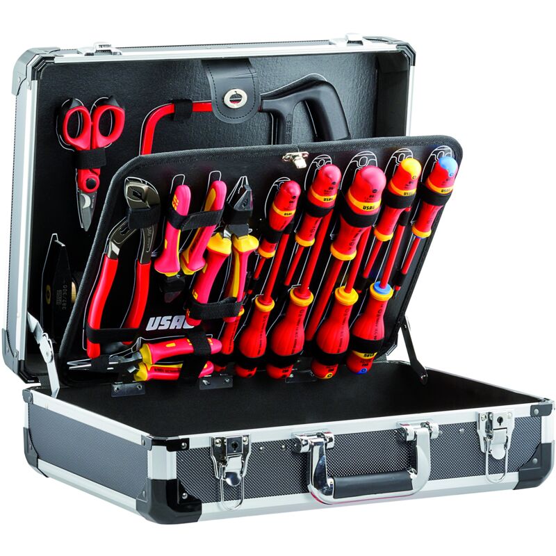 002 Me 20 U00020002 Valigia Con Assortimento Per Elettrotecnica (20 Pezzi), Multicolore, ‎50 x 44 x 21 cm 7.05 Kg - Usag