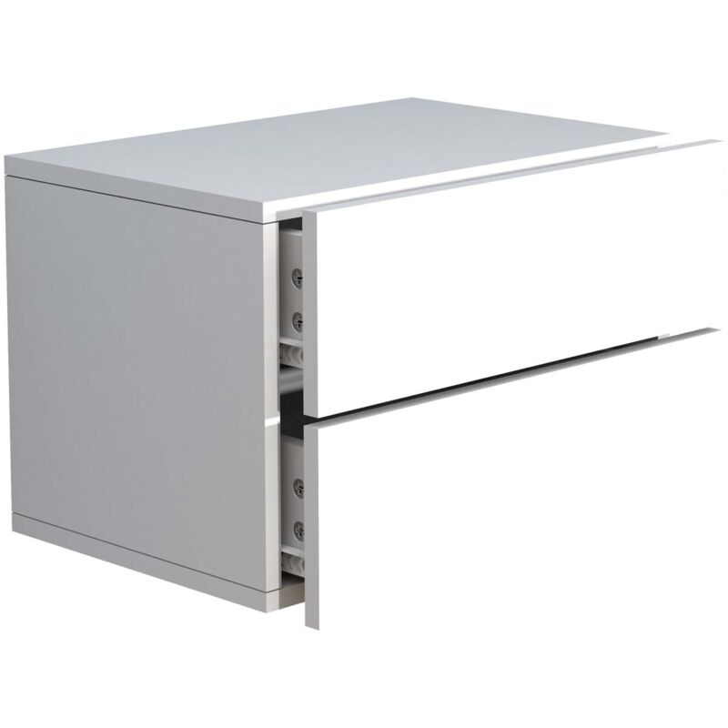 Ebuy24 - Table de nuit Usal h. 30 x l. 45 x p. 32 cm Blanc