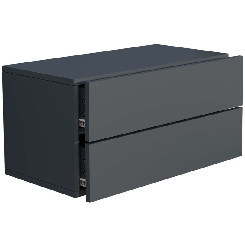 Ebuy24 - Table de nuit Usal h. 30 x l. 60 x p. 32 cm Anthracite