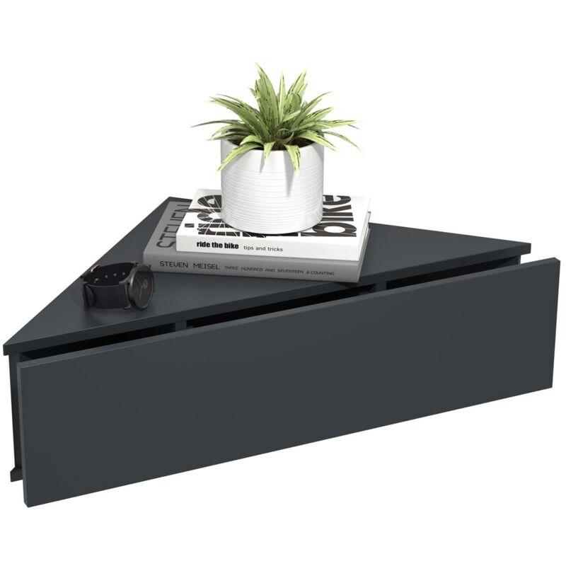 Ebuy24 - Table de nuit Usal h. 15 x l. 60 x p. 43 cm Anthracite