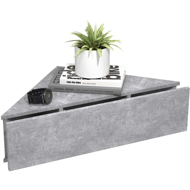 Ebuy24 - Table de nuit Usal h. 15 x l. 60 x p. 43 cm Bête-gris
