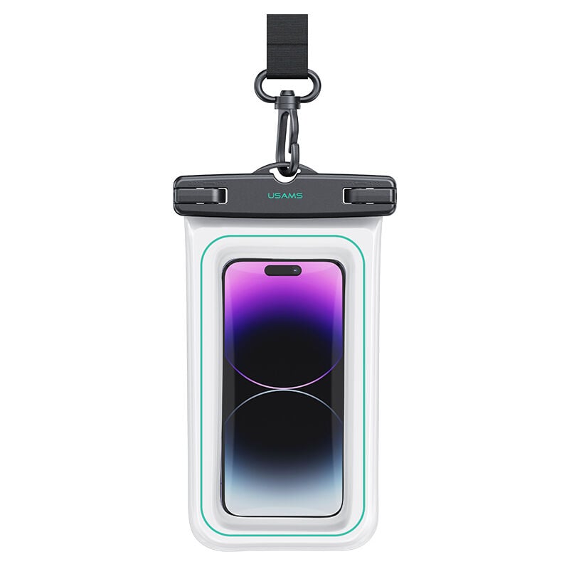 Image of Drillpro - usams Borsa per telefono impermeabile IP68 da 7 pollici Touch screen galleggiante con cordino per telefoni fino a 6,7 pollici per Samsung