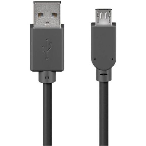 USB 2.0 Hi-Speed-Kabel, schwarz, USB-2.0-Stecker (Typ A)  USB 2.0-Micro-Stecker (Typ B). Kabellänge 1.8 m