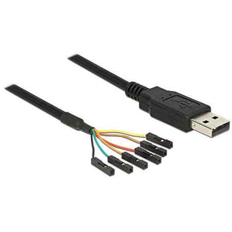 USB 2.0 Konverter, USB-A Stecker  Seriell TTL 6 Pin Header Buchse einzeln