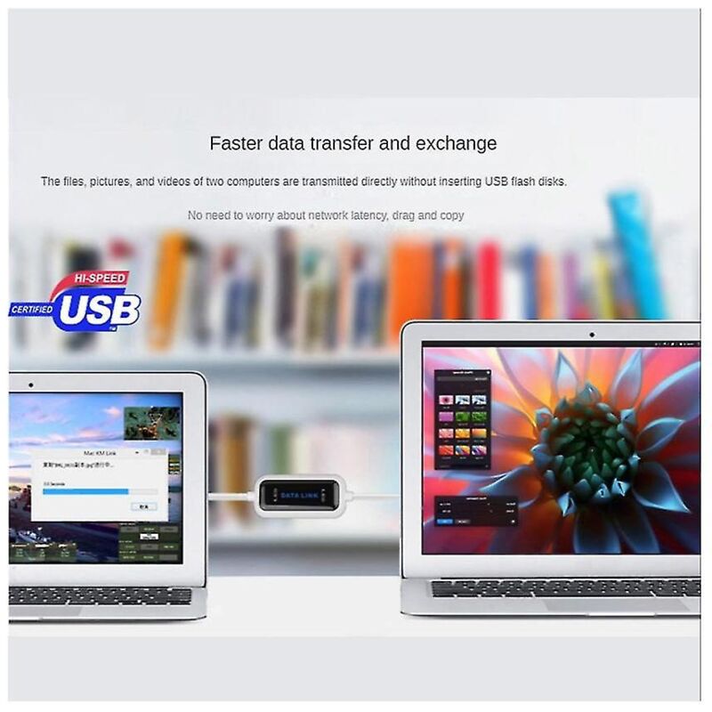 Fei Yu - usb 2.0 pc vers pc en ligne Partage Lien de synchronisation Net Direct Transfert de fichiers de données Pont Câble led Copie facile
