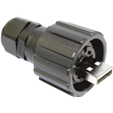 USB 2.0 Stecker-Set - IP67 Stecker, gerade 17-200121 Bajonettverschluss 17-200121 Conec Inhalt: 1 St